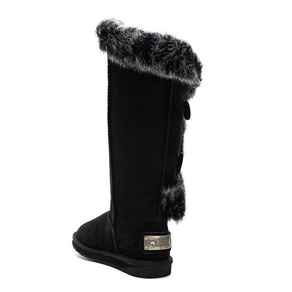 Nordic Angel X Tall Rabbit Fur Shearling Boots Sz 11 Australia Luxe Collective - Picture 4 of 5